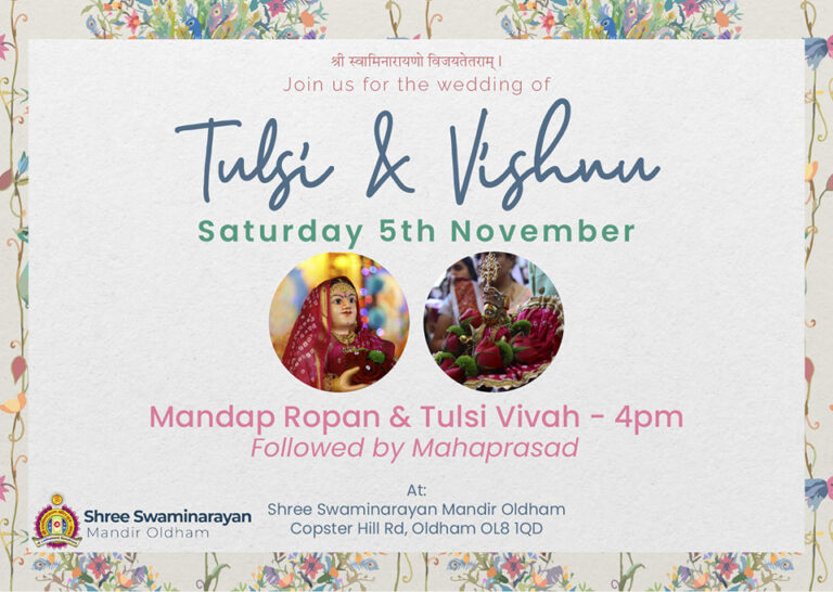Jay Swaminarayan! Tulsi Vivah marks the end of the Diwali Festivities,...