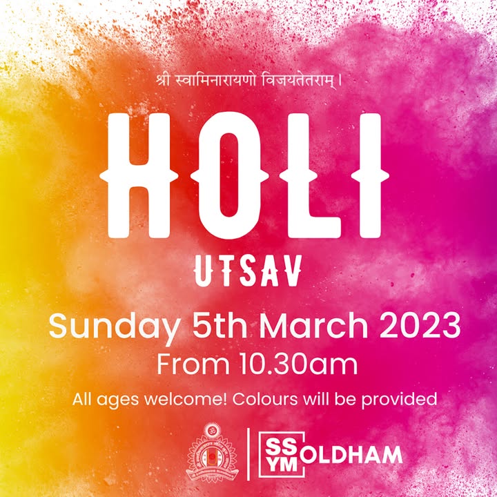 Jay Shree Swaminarayan! Holi is just around the corner! This year we'l...