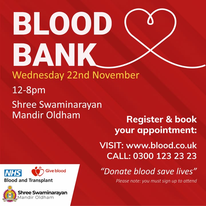 Jay Shree Swaminarayan! Join us at Shree Swaminarayan Mandir Oldham on...