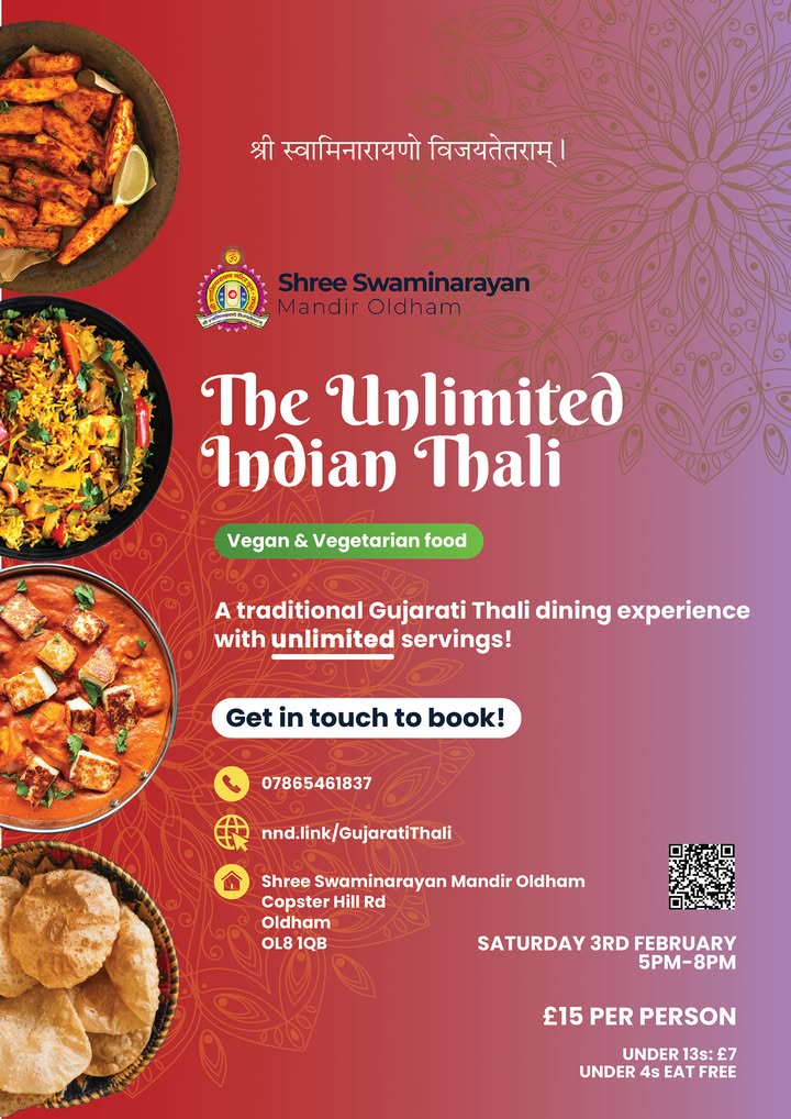 Jay Shree Swaminarayan! Come and join us on Saturday 3rd February for...
