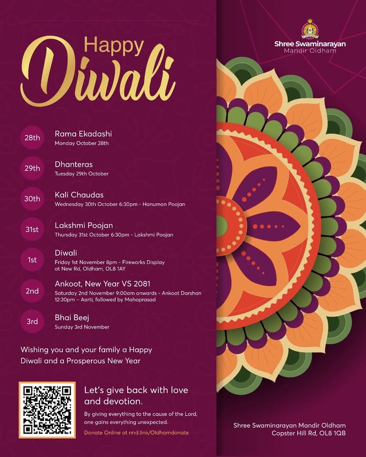 Jay Shree Swaminarayan! Please refer to the above program of events ha...