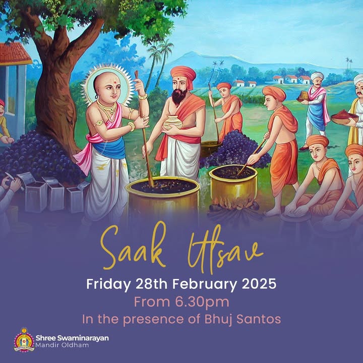 Jay Shree Swaminarayan! 'Vadi vakhanu shakotsav leela kari...' Join us...