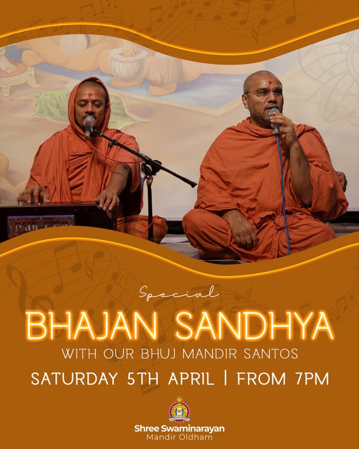 Jay Shree Swaminarayan! Immerse in an evening of divine kirtans! ✨ Joi...