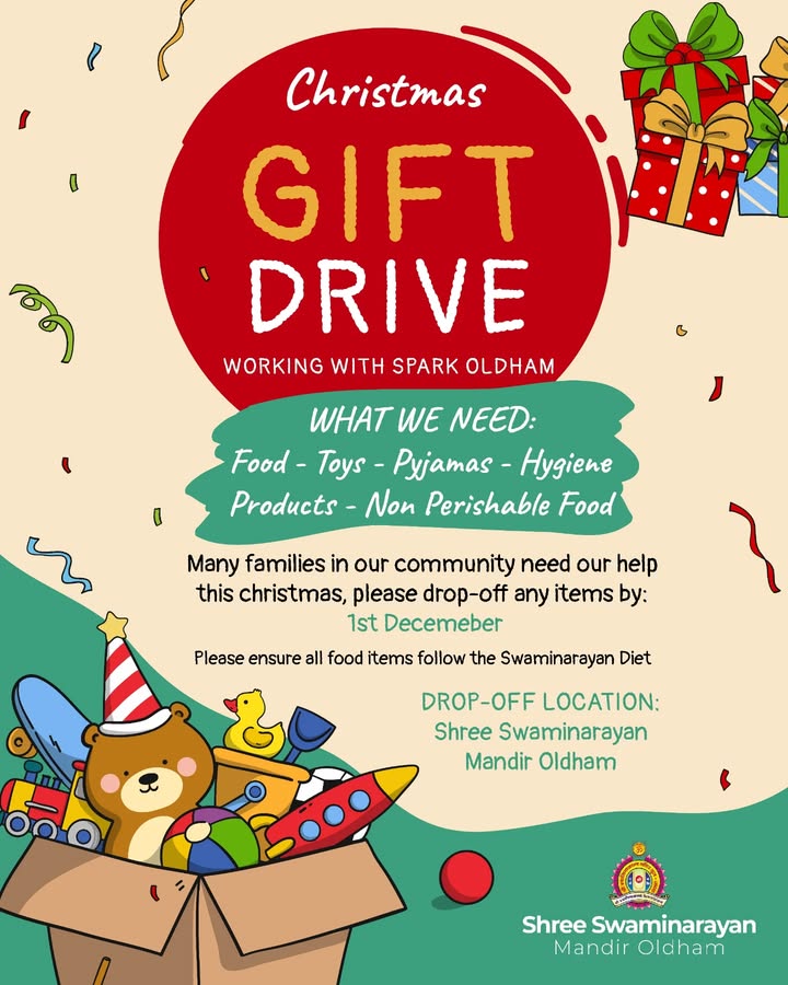 🎁✨ Christmas Gift Drive 2025 ✨🎁 Jay Shree Swaminarayan! This Christmas...