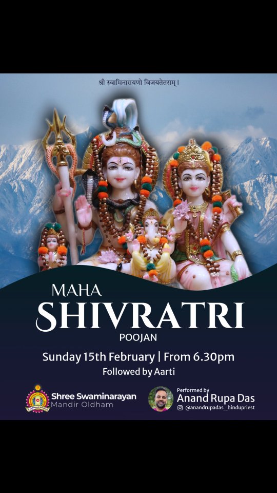 Jay Shree Swaminarayan! Sunday 15th February marks the auspicious day...