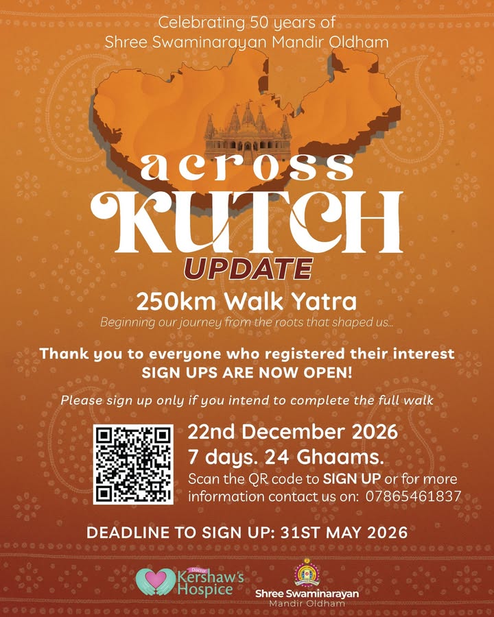 Jay Shree Swaminarayan! Across Kutch – a 250km Walk Yatra as part of o...