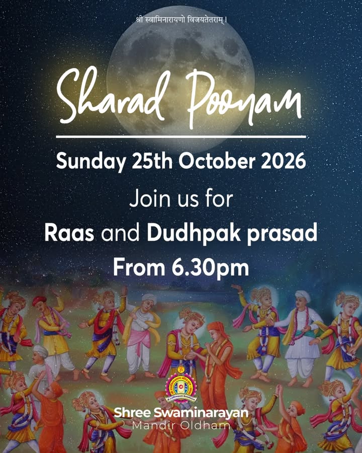 Jay Shree Swaminarayan! Join us as we celebrate Sharad Poonam on Sunda...